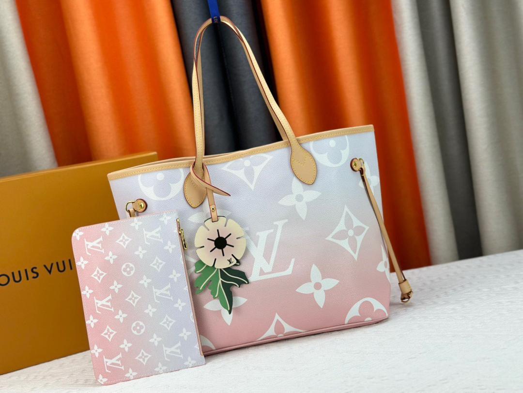 Mirror Bags- Lulu Neverful by the Pool, cream and peach