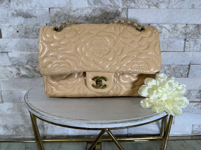 Mirror Bags-Cream Orange Camila Rose Bag