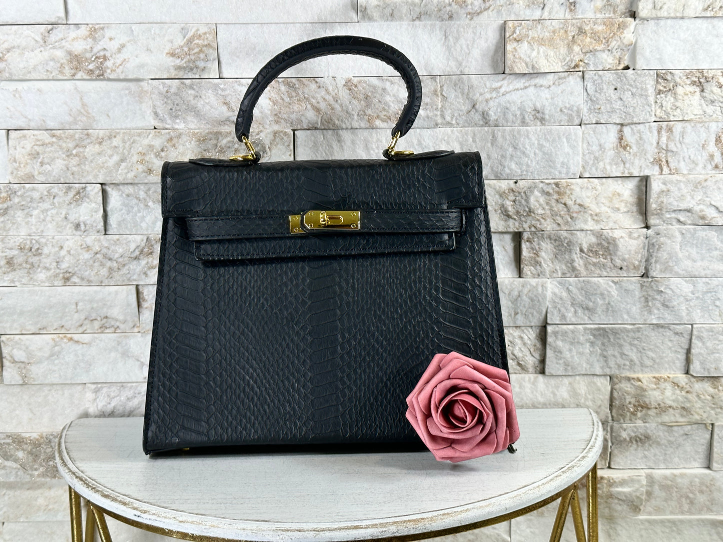 Black Croc Inspired KK Bag