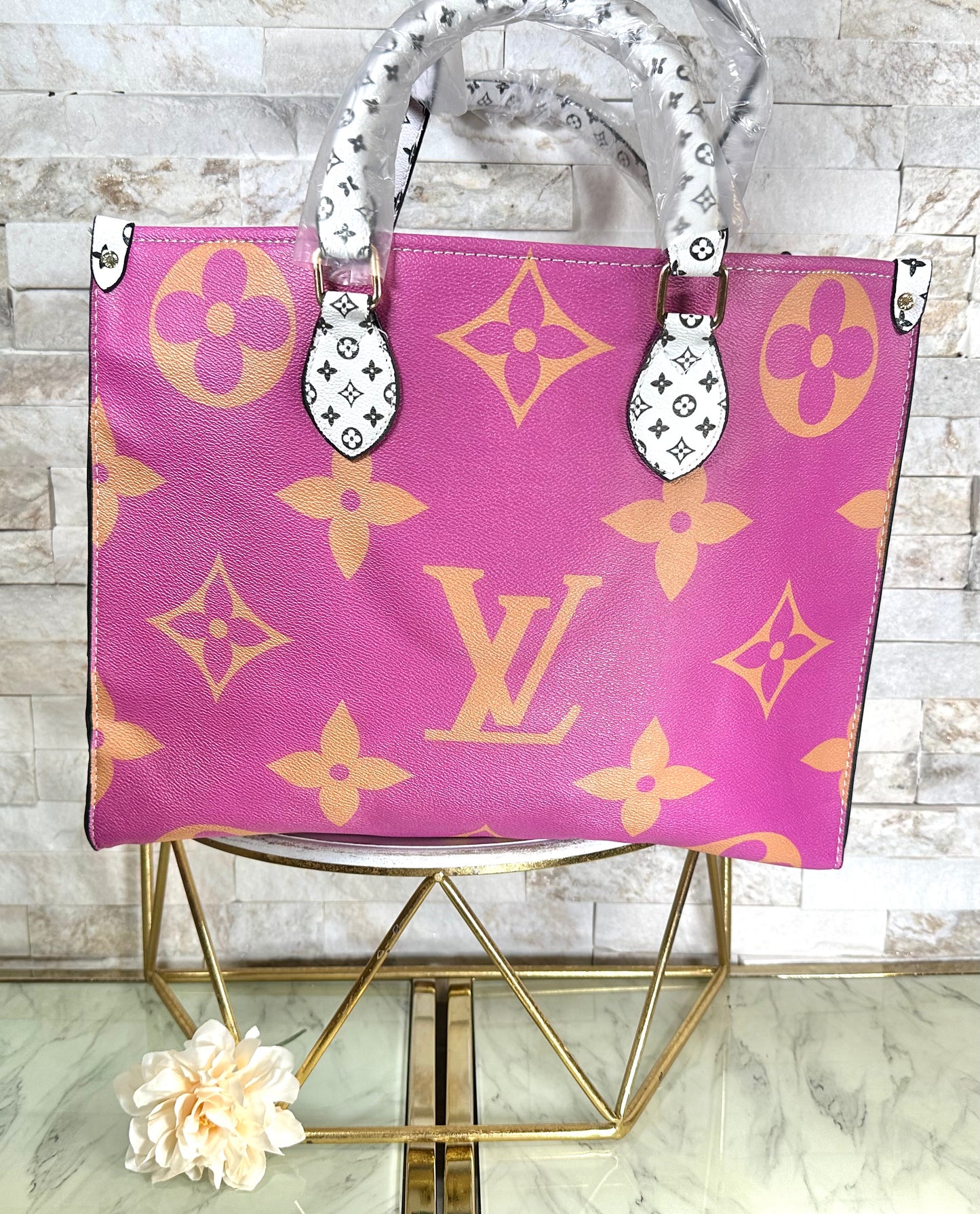 GM Pink and Orange On The Go Lulu Bag