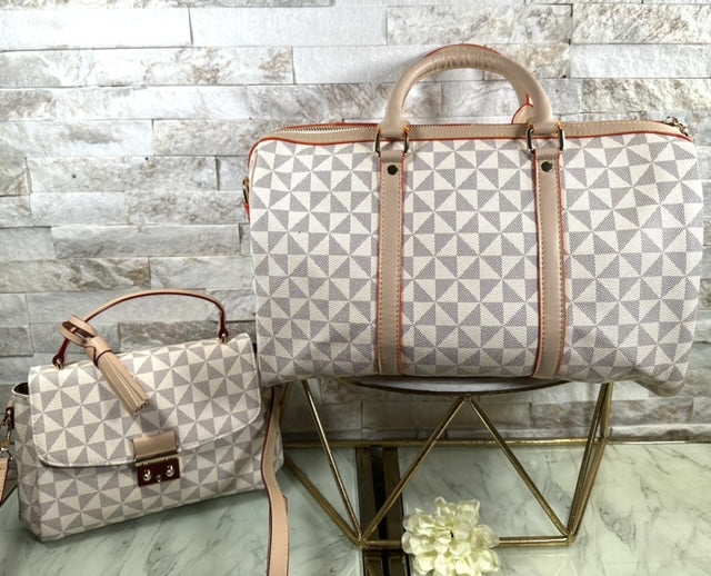 Beige Lulu Inspired Travel Set