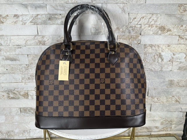 GM Brown Checkered Alma Lulu Bag