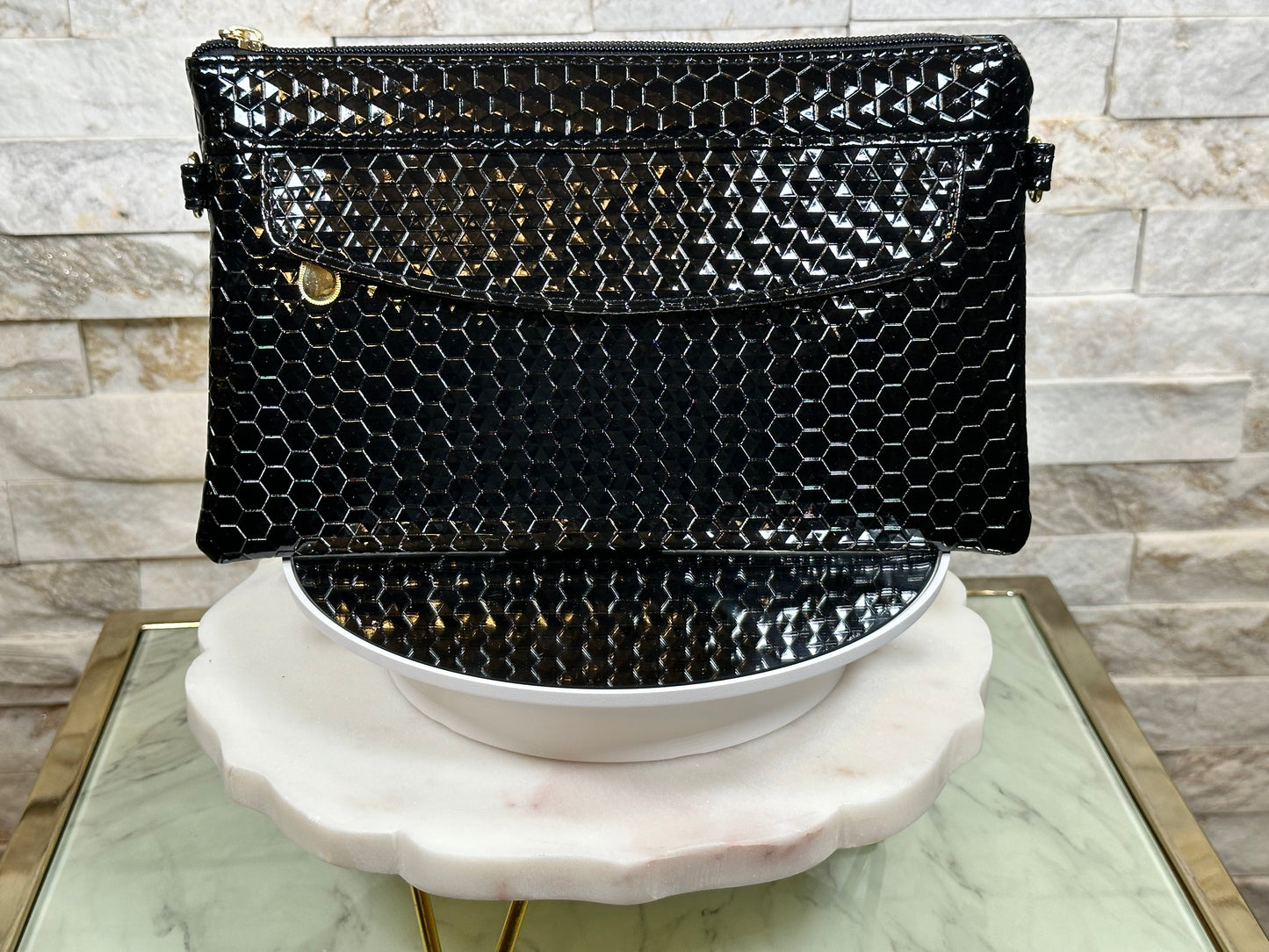 Glossy Crossbody/Wristlet Bag