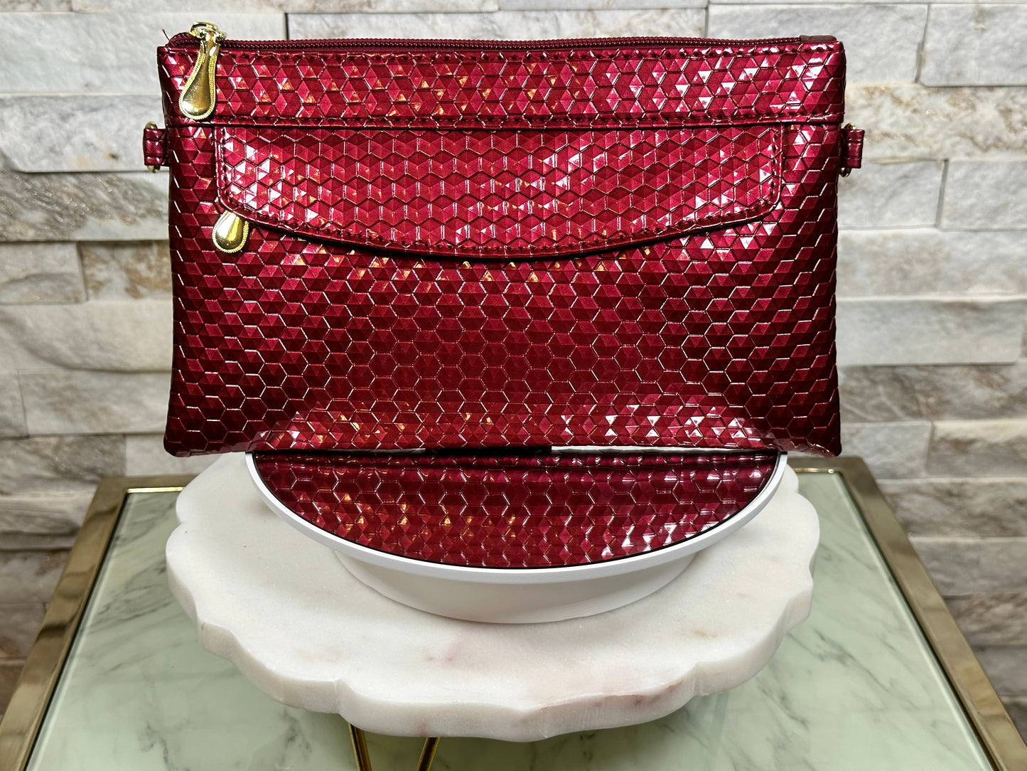 Glossy Crossbody/Wristlet Bag