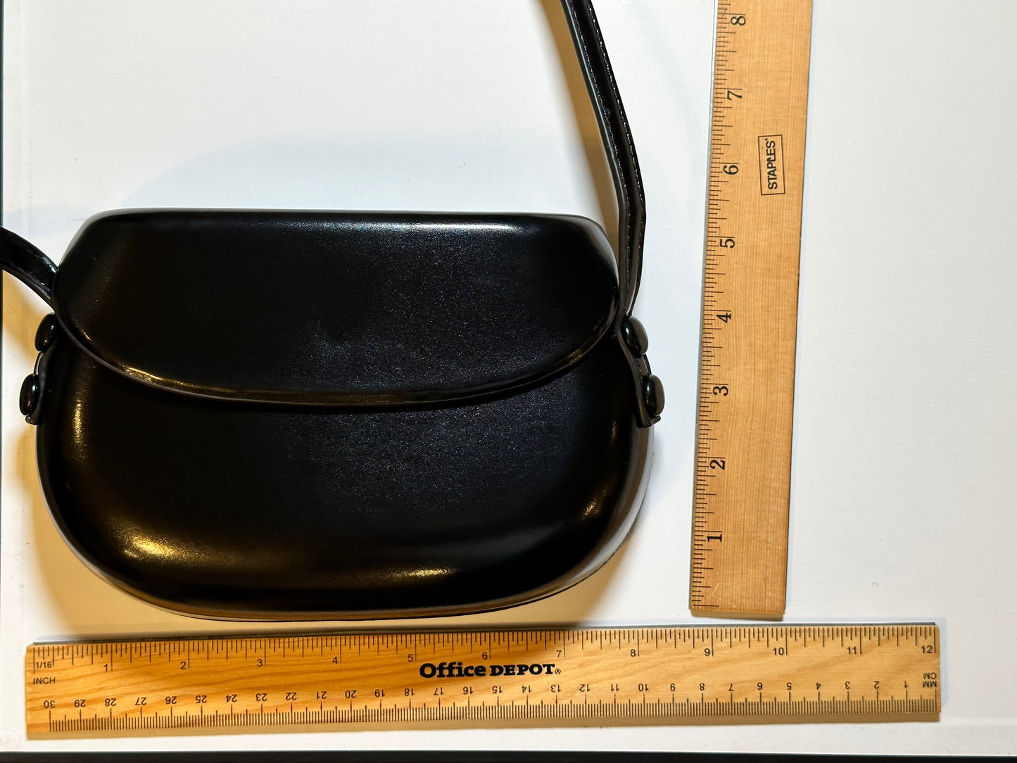 Small Black Structured Crossbody Bag