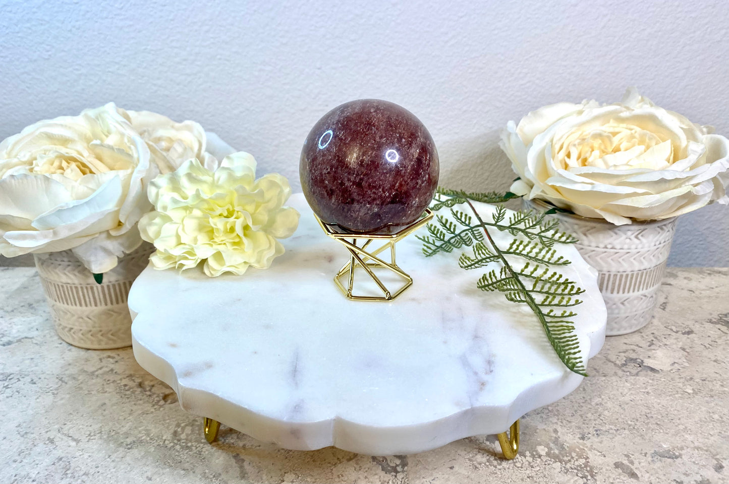 Strawberry Quartz Sphere 1