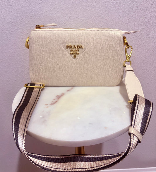 Mirror Bags- Pra White Crossbody