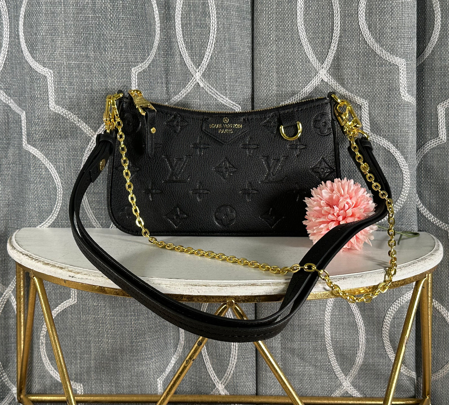 Mirror Bags- Small Adjustable Lulu Shoulder/Crossbody- Black
