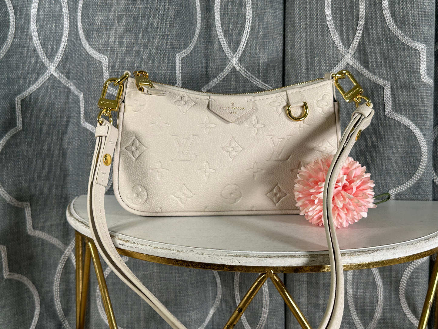 Mirror Bags- Small Adjustable Lulu Shoulder/Crossbody- White
