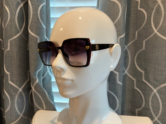 Luxury Sunglasses- CC Heart and Clover