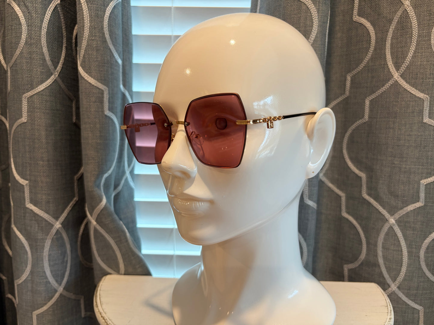 Luxury Sunglasses- Lulu Gold and Purple Tint