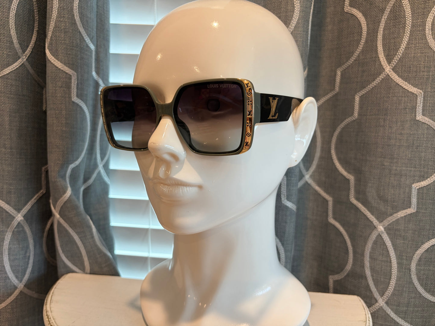 Luxury Sunglasses- Lulu Olive and Gold