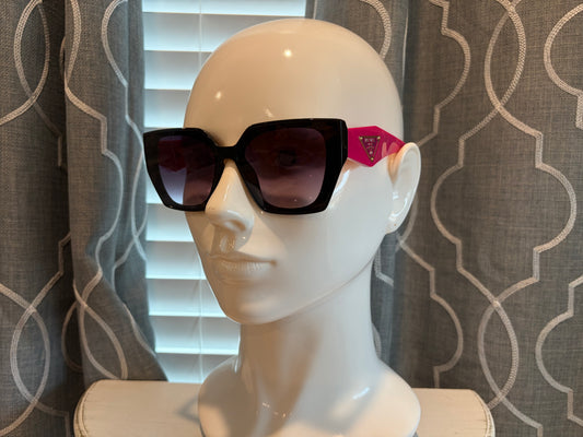 Luxury Sunglasses- Pra Black and Dark Pink