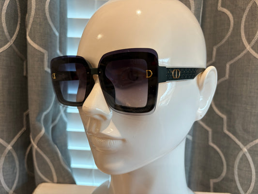 Luxury Sunglasses- CD Sparkle Front Black