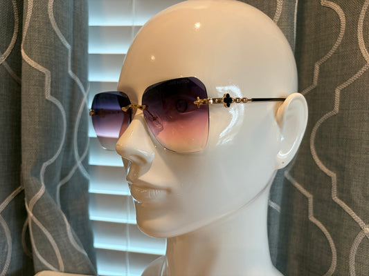 Luxury Sunglasses- VC Purple Ombré Lens