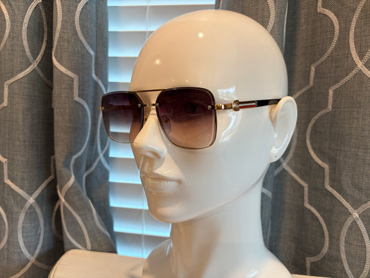 Luxury Sunglasses- Men’s/Unisex- GG Ombré Black, White, Red