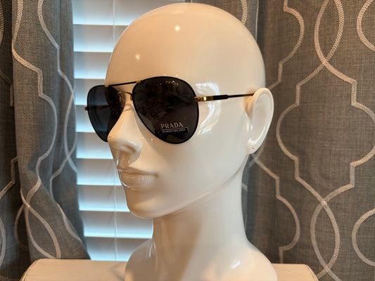 Luxury Sunglasses- Men’s/Unisex- Pra Black and Gold