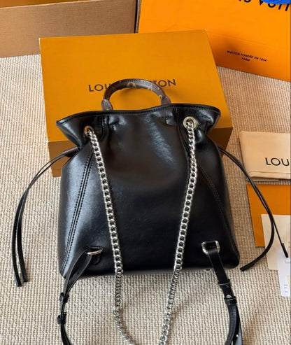 Mirror Bags- Lulu Small Bagpack Black