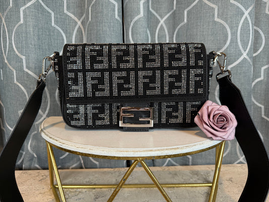 Mirror Bags- Fen Silver and Black Sparkle