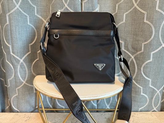 Mirror Bags- Pra Black Nylon Crossbody
