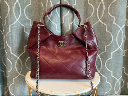 Mirror Bags- CC Burgundy Bucket Bag