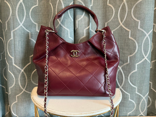Mirror Bags- CC Burgundy Bucket Bag