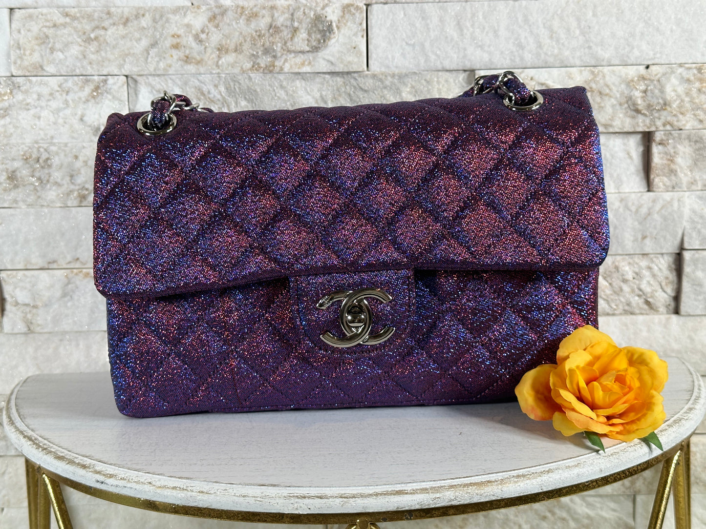 Fall New Arrivals- Mirror Bags- Purple CC Party Bag