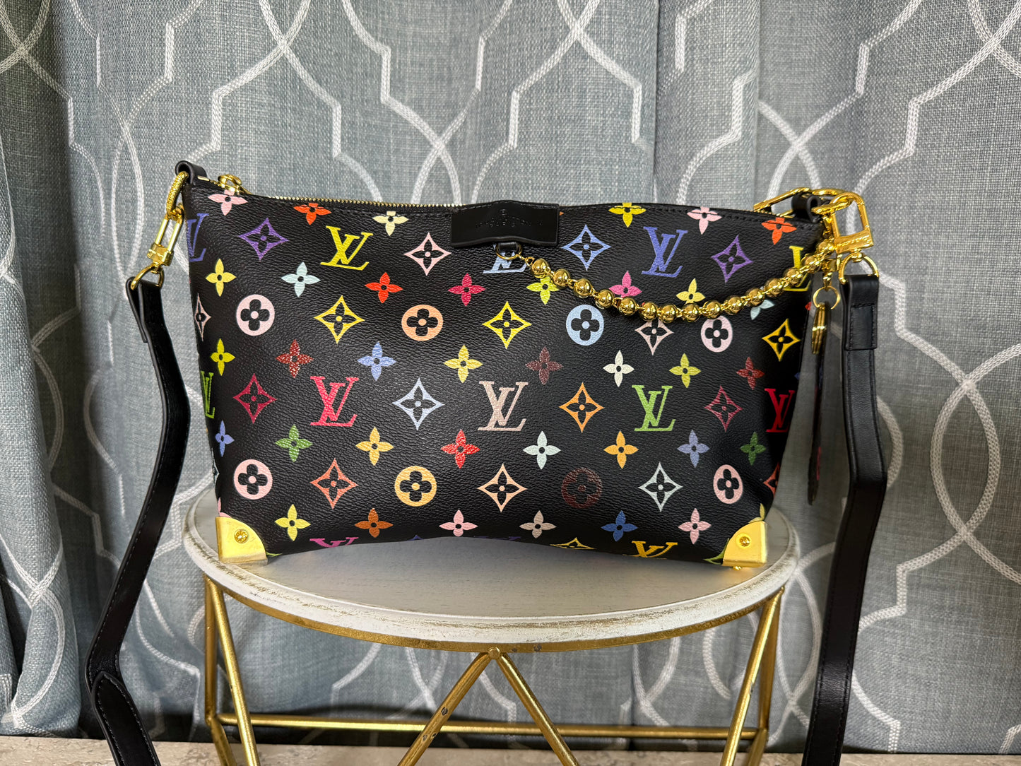 Mirror Bags- Lulu Multi-Color Black Hobo