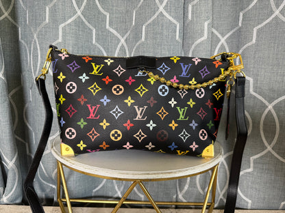 Mirror Bags- Lulu Multi-Color Black Hobo