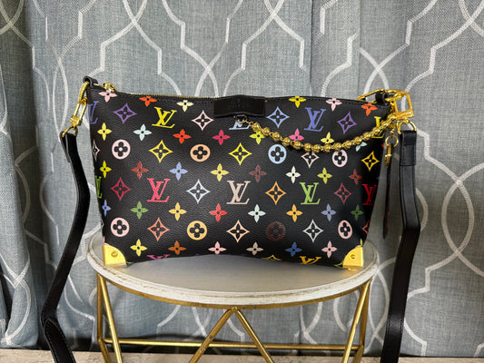 Mirror Bags- Lulu Multi-Color Black Hobo