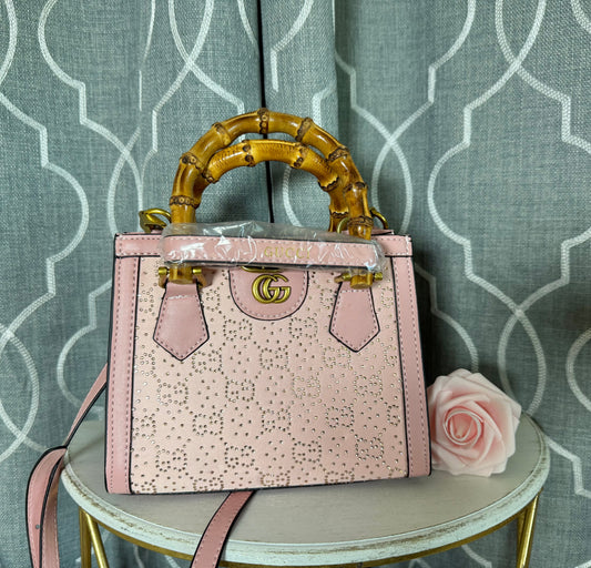 Mirror Bags- GG Mini Crystal Diana Tote- Pink