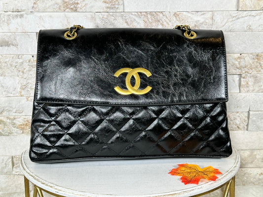 Fall New Arrivals- Mirror Bags- Black CC Handbag