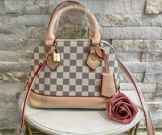 Mirror Beige Checkered Lulu Alma