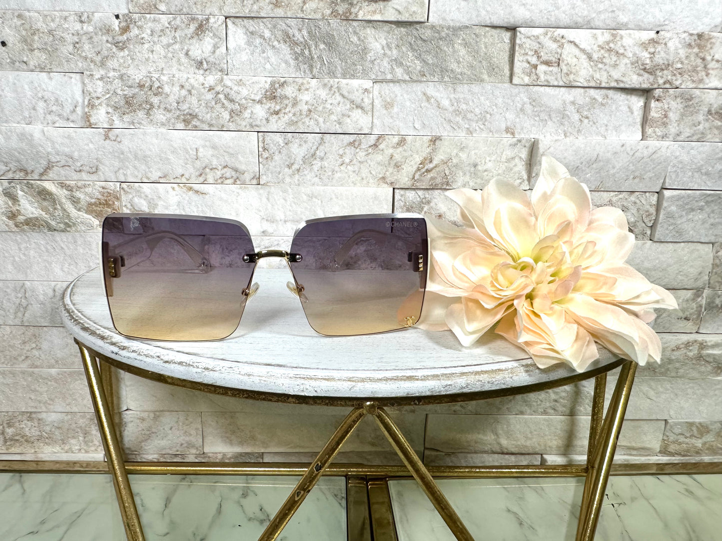 Sunglasses- CC Sparkle White