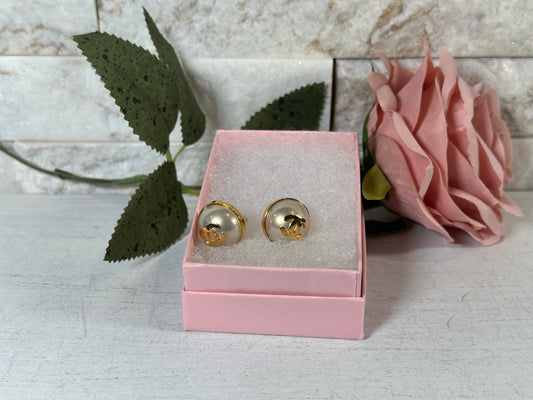 Earrings- CC Gold Pearl