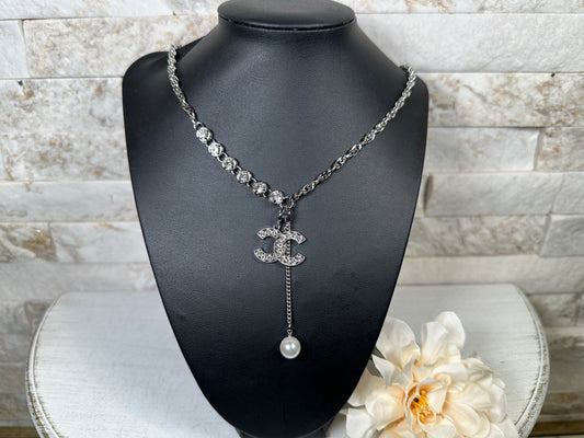 Necklaces- CC Silver Dangle