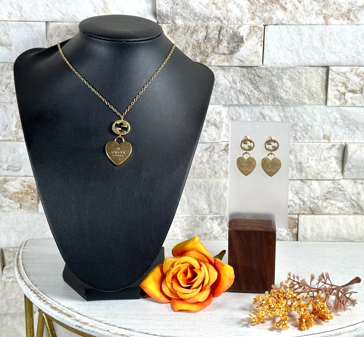 Jewelry Sets- Gold Heart GG Set