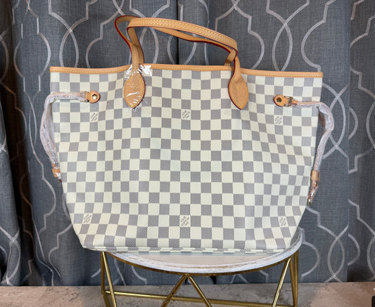 Mirror Bags- Lulu MM Neverful White Checkered