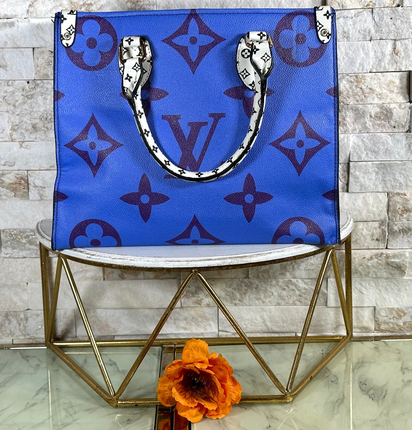 Fall New Arrivals- Mirror Bag- Purple and Blue MM On The Go Lulu