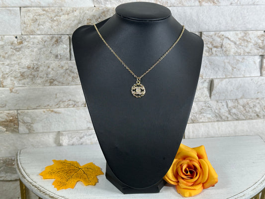 Necklaces- CC Gold Round Necklace