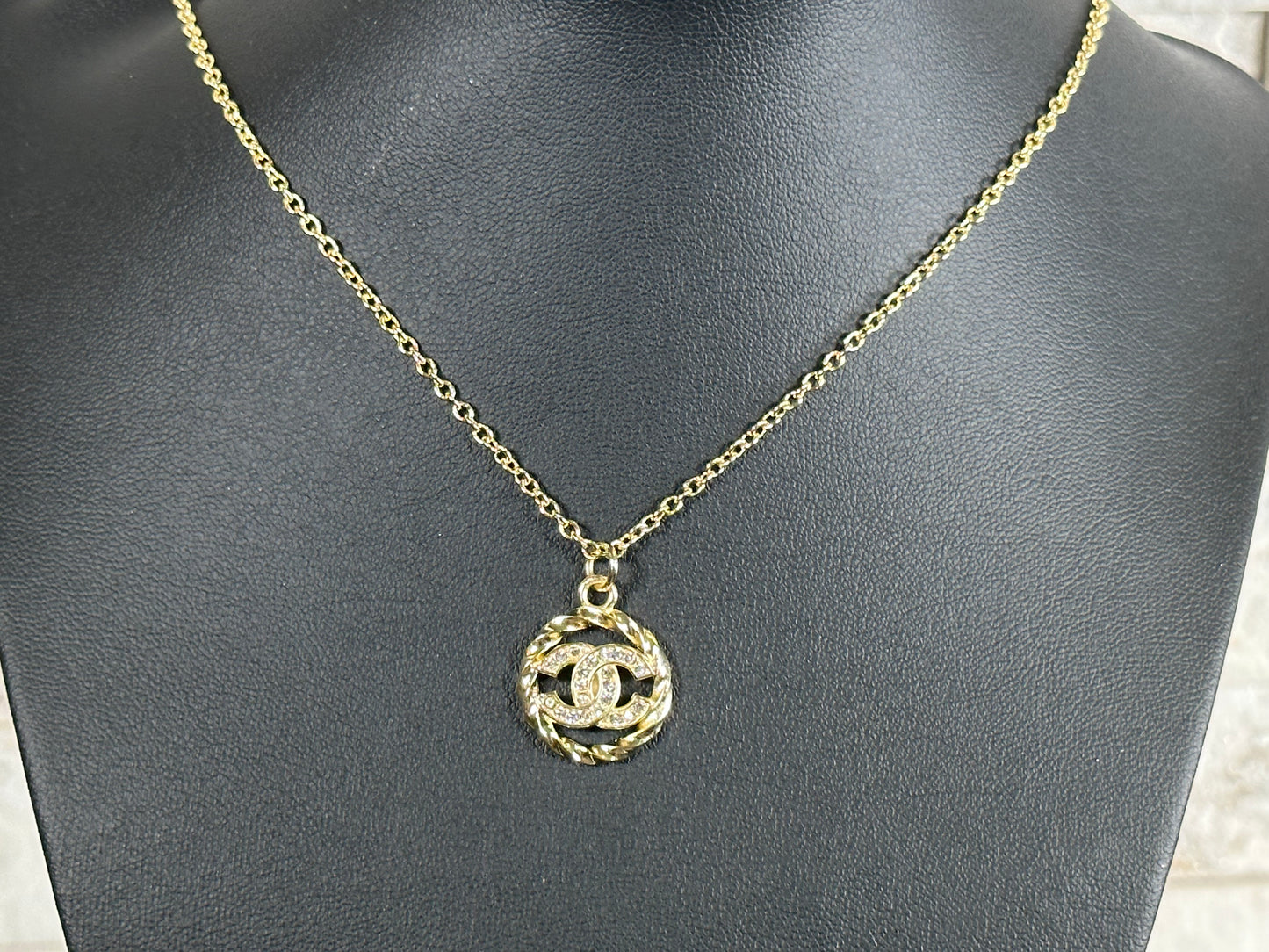 Fall New Arrivals- Necklaces- CC Gold Round Necklace