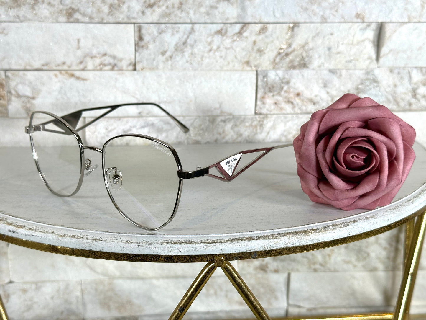 Clear Glasses- Pra White
