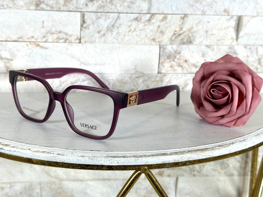 Clear Glasses- Ver Purple and Gold