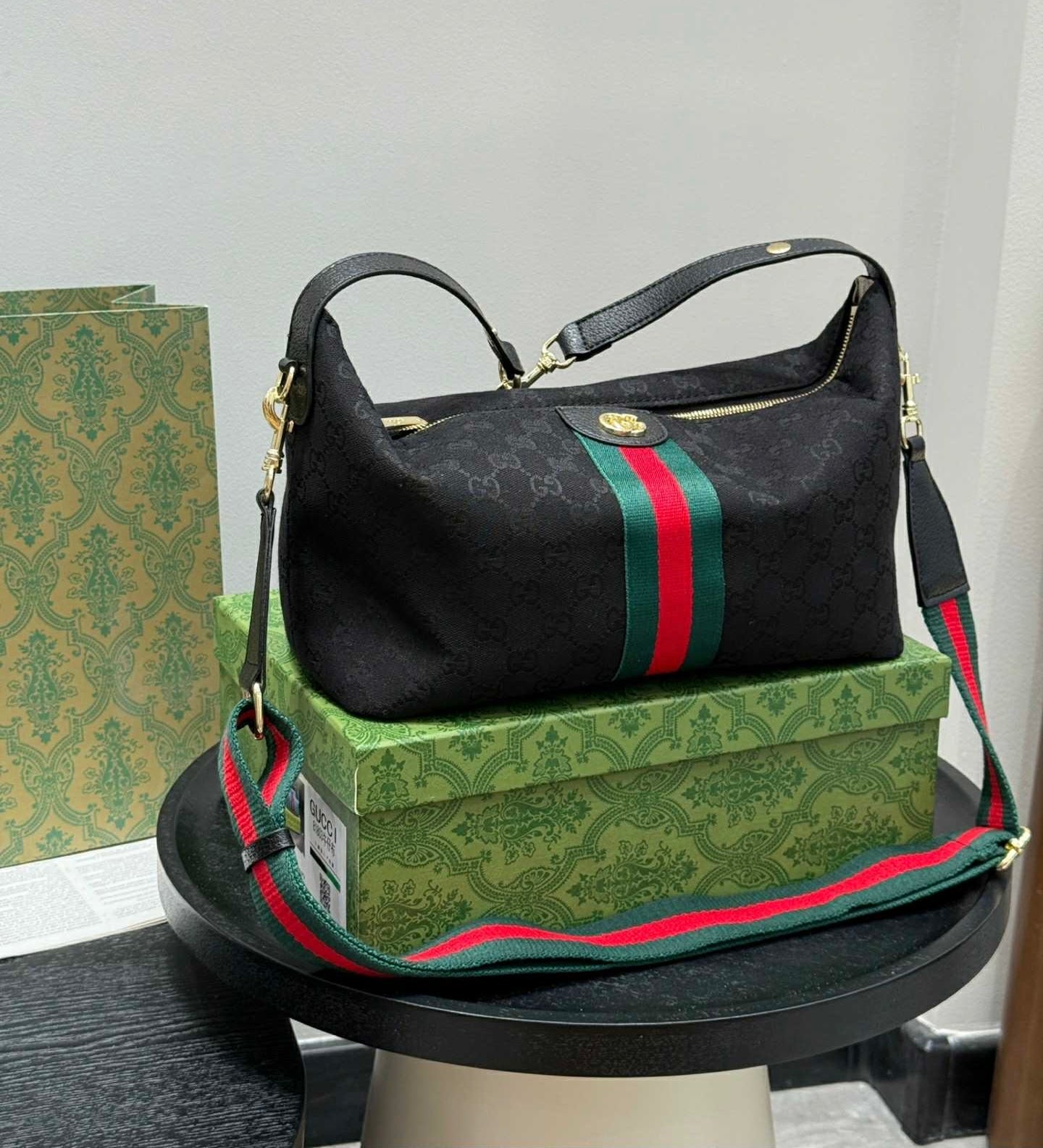 Mirror Bags- GG Hobo- Black
