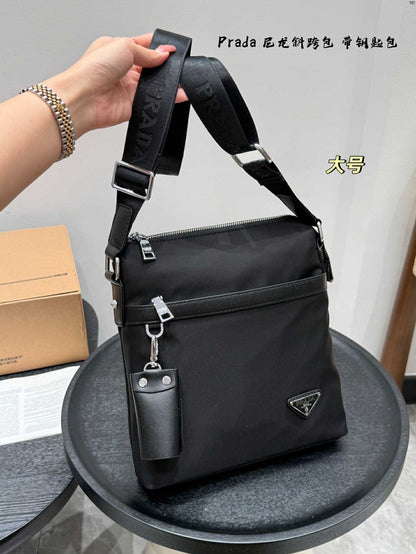 Mirror Bags- Pra Black Nylon Crossbody