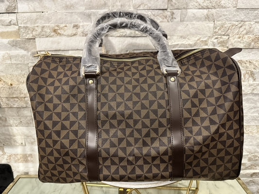 Large Capacity Brown Lulu Inspired Duffle Bag