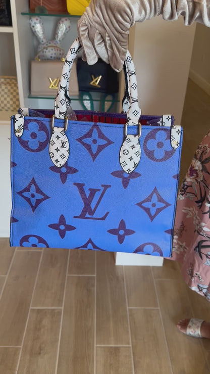 Fall New Arrivals- Mirror Bag- Purple and Blue MM On The Go Lulu