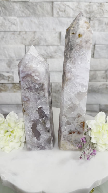 Flower Agate Tower Set 1