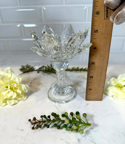 Glass Crystal Sphere and Votive Candle Holder (5 inch)