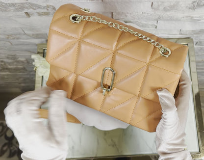 Soft Leather Diamond Lattice Shoulder/Crossbody Bags